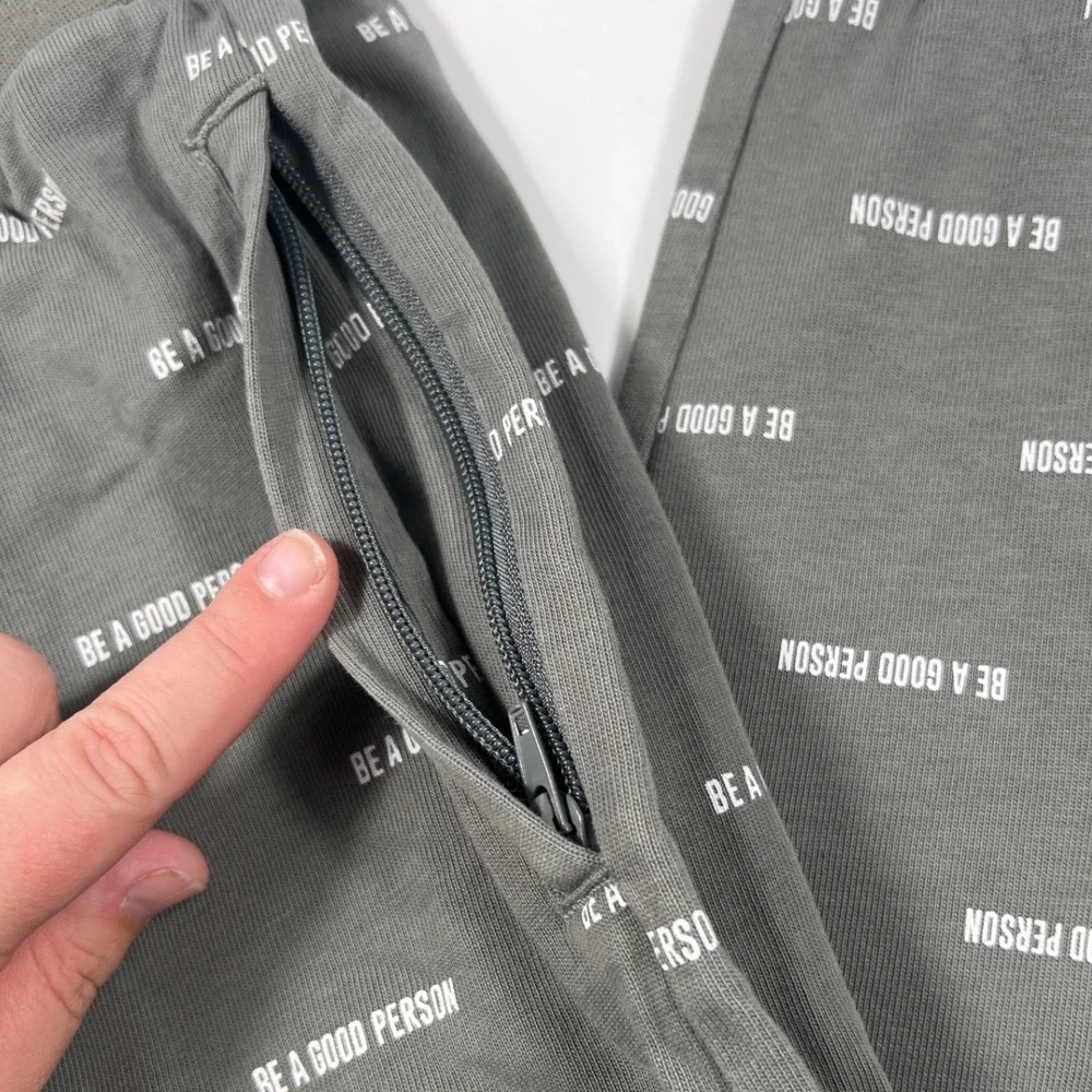 Be A Good Person BAGP Joggers Charcoal Grey Sweatpants XS Streetwear Lounge NWOT